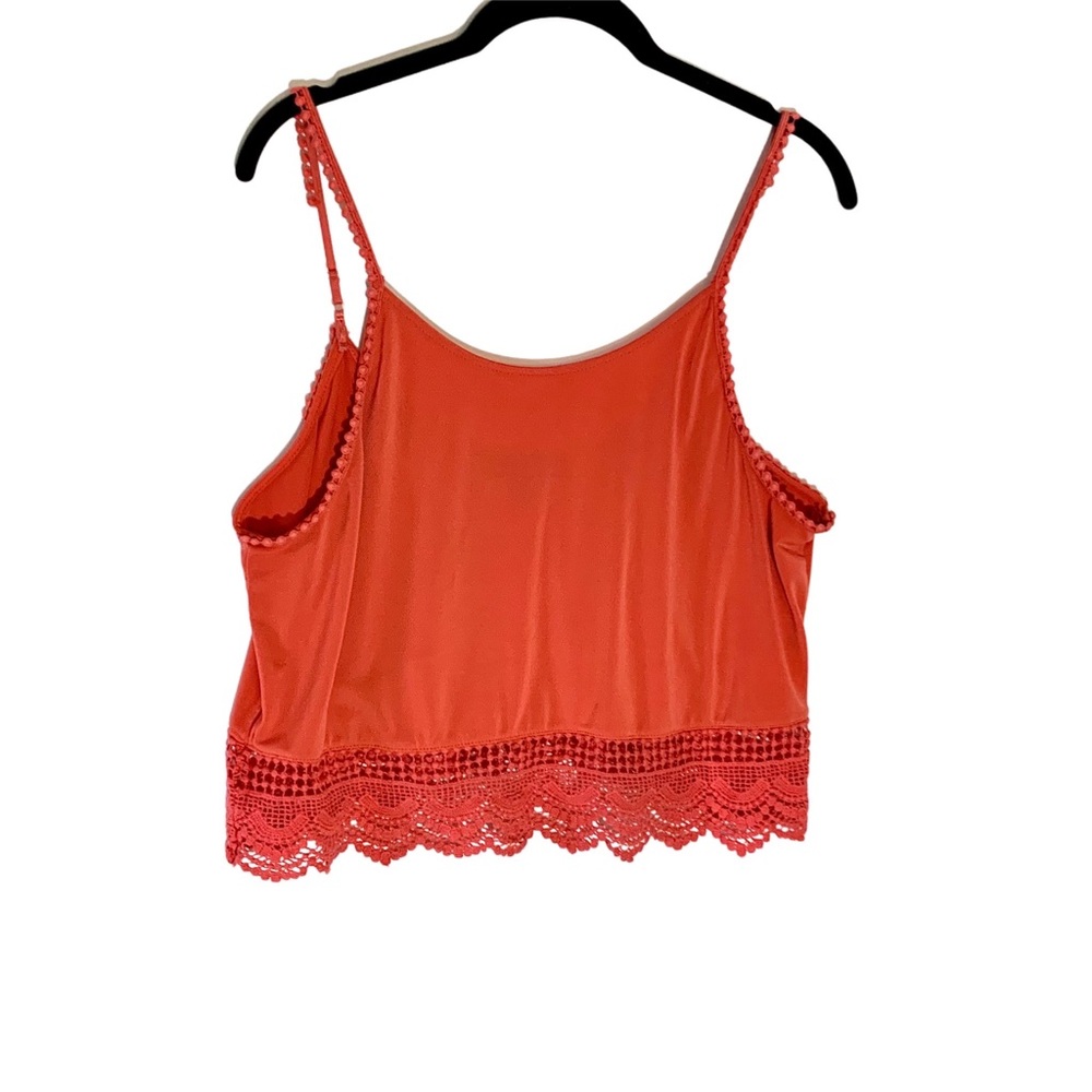 Mason + Mackenzie Lace Trim Sleeveless Crop Top